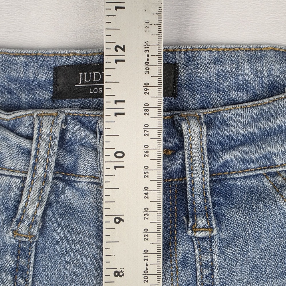 Judy Blue Jeans Womens 5/27 Weekend Wanderer High Rise Boyfriend Blue Denim Pant - Picture 11 of 12